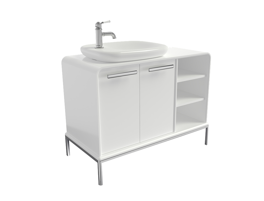 Raflı Çanak Lavabo Dolabı Çeşitleri