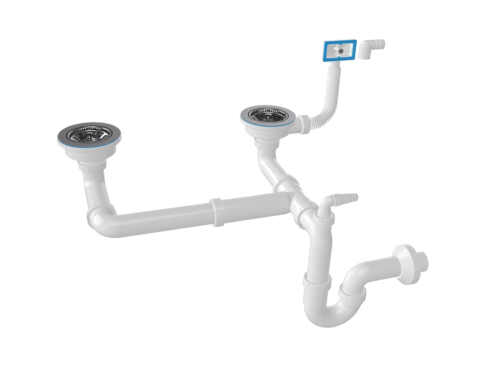 Çiftli Büyük Boy Evye Sifonu Sistemleri